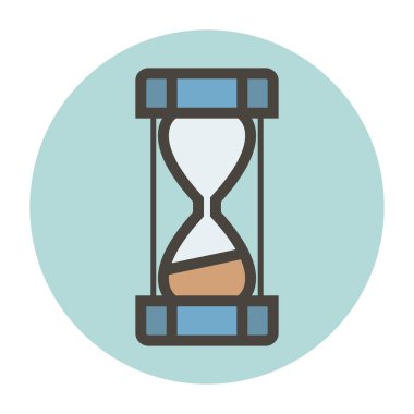 Kum saati. Tasarım için vektör düz biçimi