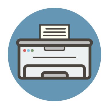 Lazer yazıcı. Tasarım için vektör düz biçimi