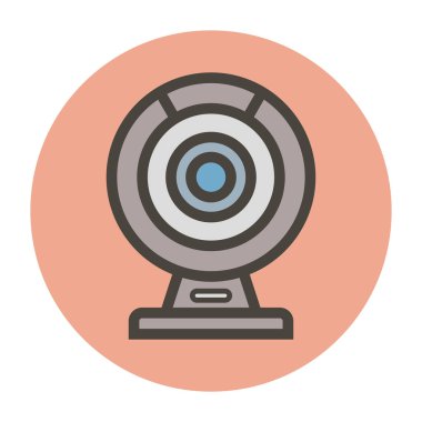 Webcam. Tasarım için vektör düz biçimi