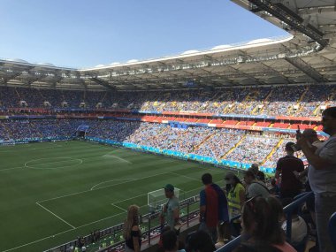 Rostov-on-Don, Rusya-20 Haziran 2018: Rostov Arena Stadyumu genel görünümünü, Rostov-on-Don oyun başlamak üzere olduğu gibi maç Uruguay - Suudi Arabistan