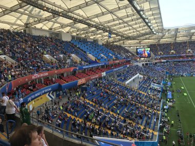 Rostov-on-Don, Rusya-20 Haziran 2018: Rostov Arena Stadyumu genel görünümünü, Rostov-on-Don oyun başlamak üzere olduğu gibi maç Uruguay - Suudi Arabistan