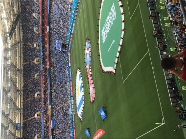 Rostov-on-Don, Rusya-20 Haziran 2018: Rostov Arena Stadyumu genel görünümünü, Rostov-on-Don oyun başlamak üzere olduğu gibi maç Uruguay - Suudi Arabistan