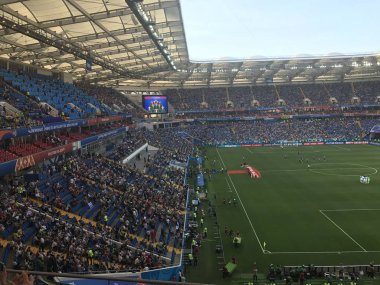 Rostov-on-Don, Rusya-20 Haziran 2018: Rostov Arena Stadyumu genel görünümünü, Rostov-on-Don oyun başlamak üzere olduğu gibi maç Uruguay - Suudi Arabistan