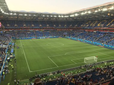 Rostov-on-Don, Rusya-20 Haziran 2018: Rostov Arena Stadyumu genel görünümünü, Rostov-on-Don oyun başlamak üzere olduğu gibi maç Uruguay - Suudi Arabistan
