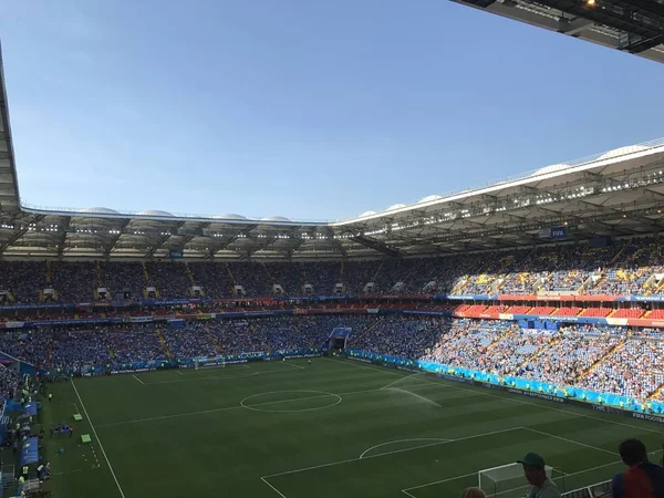 Rostov-on-Don, Rusya-20 Haziran 2018: Rostov Arena Stadyumu genel görünümünü, Rostov-on-Don oyun başlamak üzere olduğu gibi maç Uruguay - Suudi Arabistan