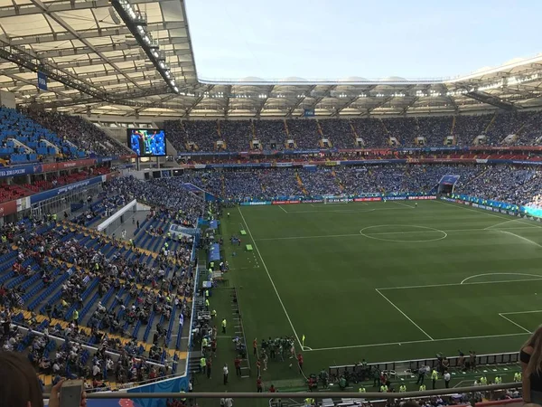 Rostov-on-Don, Rusya-20 Haziran 2018: Rostov Arena Stadyumu genel görünümünü, Rostov-on-Don oyun başlamak üzere olduğu gibi maç Uruguay - Suudi Arabistan