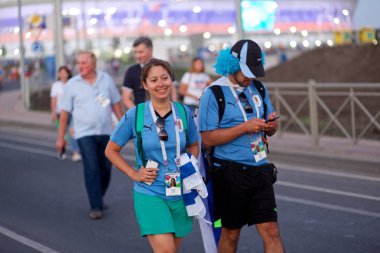 Uruguay taraftarları maç Uruguay - Suudi Arabistan
