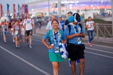 Uruguay taraftarları maç Uruguay - Suudi Arabistan