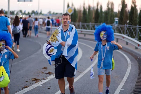 Uruguay taraftarları maç Uruguay - Suudi Arabistan