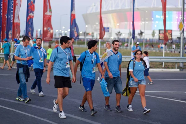 Uruguay taraftarları maç Uruguay - Suudi Arabistan