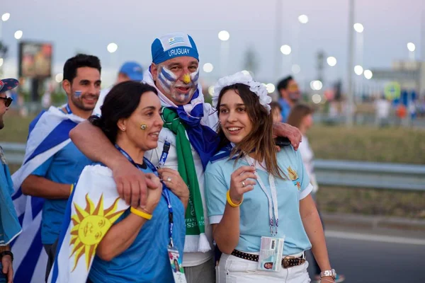 Neşeli hayranları Uruguay maç Uruguay - Suudi Arabistan