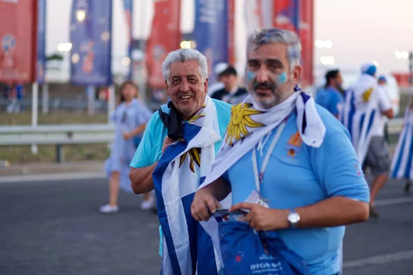 Uruguay taraftarları maç Uruguay - Suudi Arabistan