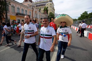Rusya, Rostov-on-Don-23 Haziran 2018: Güney Kore - Meksika maçtan Meksika fanlar. Rusya'nın Dünya Kupası 2018
