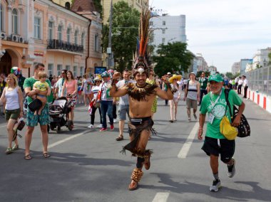 Rusya, Rostov-on-Don-23 Haziran 2018: Güney Kore - Meksika maçtan Meksika fanlar. Rusya'nın Dünya Kupası 2018