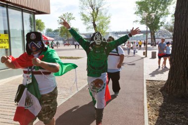 Rusya, Rostov-on-Don-23 Haziran 2018: Güney Kore - Meksika maçtan Meksika fanlar. Rusya'nın Dünya Kupası 2018