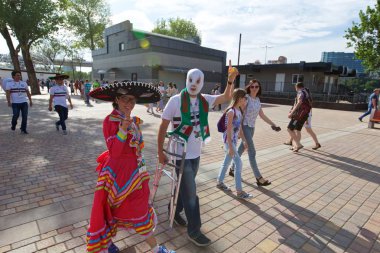 Rusya, Rostov-on-Don-23 Haziran 2018: Güney Kore - Meksika maçtan Meksika fanlar. Rusya'nın Dünya Kupası 2018