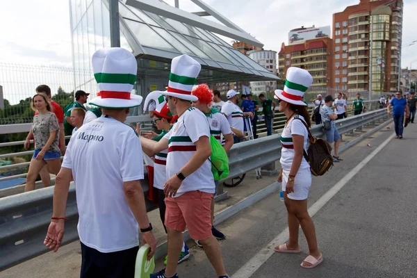 Rusya, Rostov-on-Don-23 Haziran 2018: Güney Kore - Meksika maçtan Meksika fanlar. Rusya'nın Dünya Kupası 2018