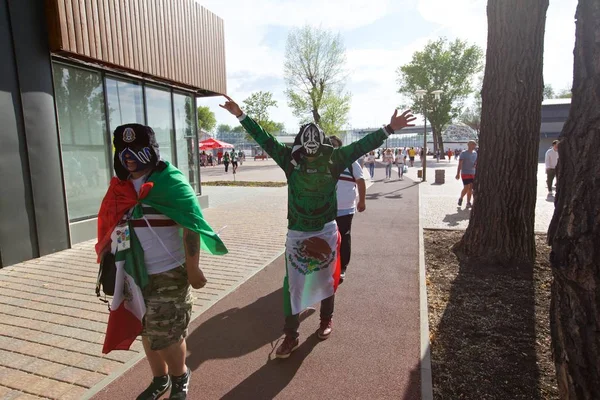 Rusya, Rostov-on-Don-23 Haziran 2018: Güney Kore - Meksika maçtan Meksika fanlar. Rusya'nın Dünya Kupası 2018