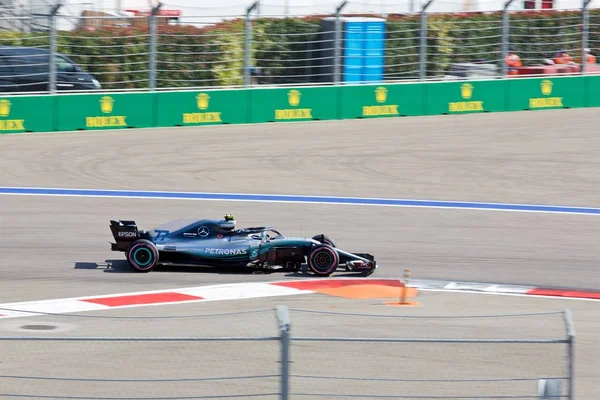 Sochi Rusko Září 2018 Valtteri Bottas Týmu Mercedes Amg Petronas — Stock fotografie