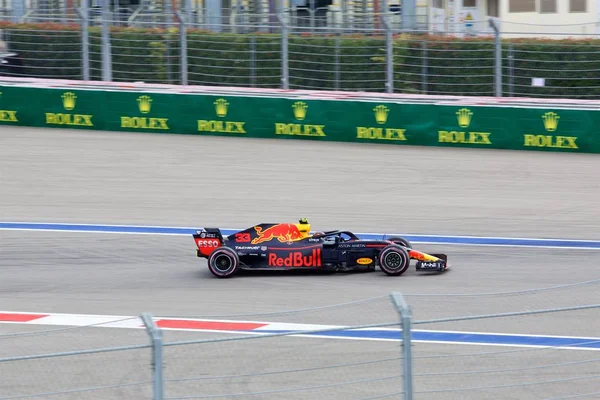 Sochi Rússia Setembro 2018 Max Verstappen Aston Martin Red Bull — Fotografia de Stock