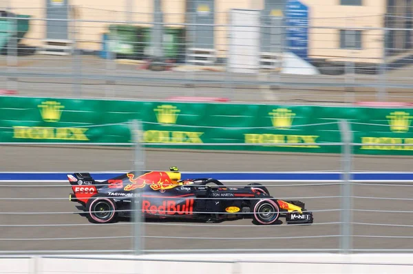 Sochi Rússia Setembro 2018 Max Verstappen Aston Martin Red Bull — Fotografia de Stock