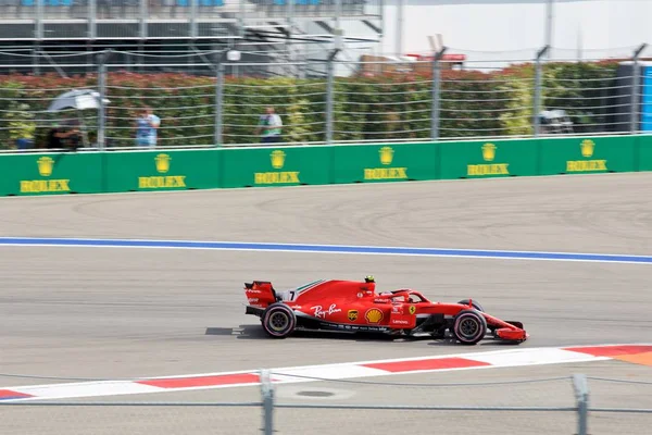 Sotchi Russie Septembre 2018 Kimi Raikkonen Scuderia Ferrari Team Racing — Photo