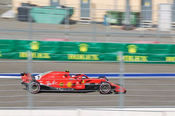 Sochi Ryssland September 2018 Kimi Räikkönen Scuderia Ferrari Team Racing — Stockfoto