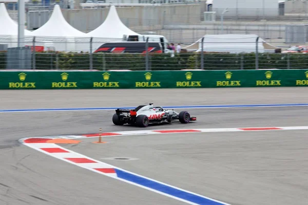 Sochi Rússia Setembro 2018 Romain Grosjean Haas Team Equipa Corrida — Fotografia de Stock