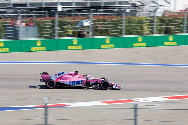 Sochi Rusia Septiembre 2018 Sergio Pérez Racing Point Force India —  Fotos de Stock