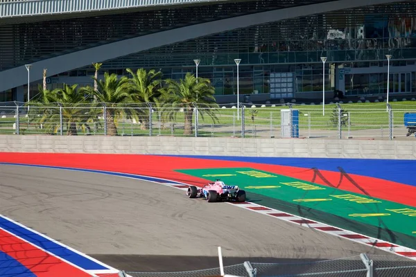 Sochi Rússia Setembro 2018 Sergio Perez Racing Point Force Índia — Fotografia de Stock