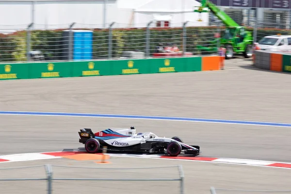 Sochi Rusia Septiembre 2018 Lance Stroll Williams Martini Racing Carrera —  Fotos de Stock