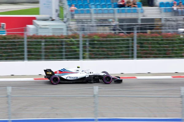 Sochi Rússia Setembro 2018 Sergey Sirotkin Equipe Williams Martini Racing — Fotografia de Stock