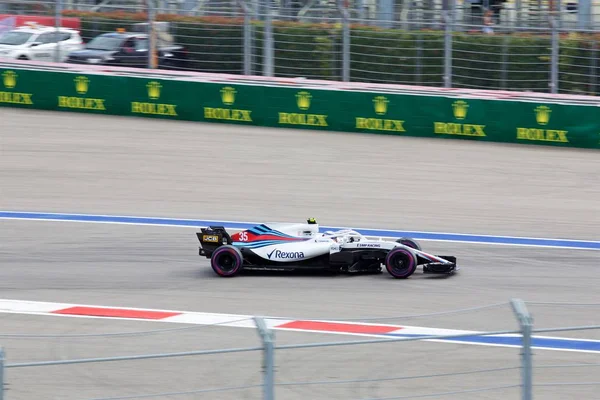 Sochi Rússia Setembro 2018 Sergey Sirotkin Equipe Williams Martini Racing — Fotografia de Stock