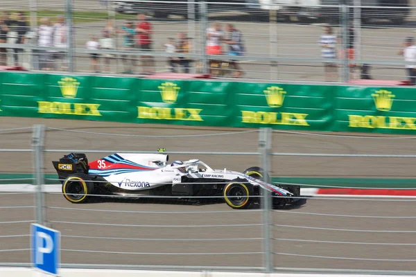 Sochi Rusia Septiembre 2018 Sergey Sirotkin Del Equipo Williams Martini —  Fotos de Stock