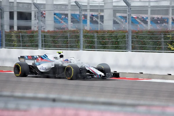 Sochi Oroszország 2018 Szeptember Szergej Sirotkin Williams Martini Racing Csapat — Stock Fotó