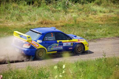 Rusya, Rostov-on-Don-30 Temmuz 2016: Subaru Impreza Wrx, ralli Tikhiy Don