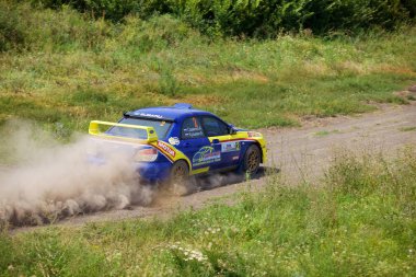 Rusya, Rostov-on-Don-30 Temmuz 2016: Subaru Impreza Wrx, ralli Tikhiy Don