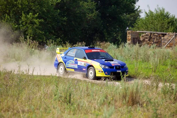 Rússia, Rostov-on-Don - 30 de julho de 2016: Subaru Impreza WRX em Rally Tikhiy Don — Fotografia de Stock