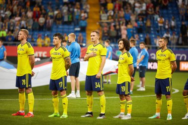 Rusya Premier Ligi maçı öncesi Fc Rostov oyuncuları