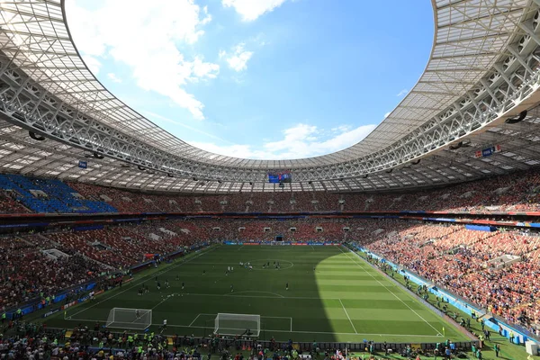 Moskwa, Rosja - 26 czerwca 2018 r.: gry World Cup Grupa C między Francja i dania na Stadion Łużniki — Zdjęcie stockowe