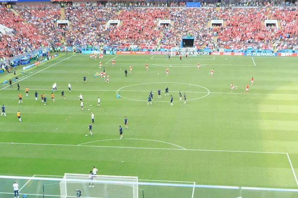 Moskwa, Rosja - 26 czerwca 2018 r.: gry World Cup Grupa C między Francja i dania na Stadion Łużniki — Zdjęcie stockowe