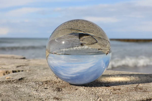 ガラス玉の海の海岸 — ストック写真