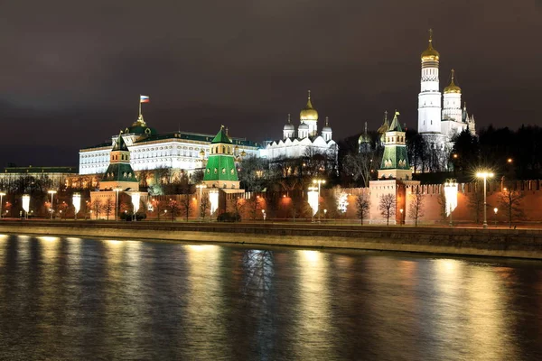 Moskauer Kreml Palast Mit Kirchen Und Mauern Russland — Stockfoto