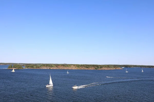 Helsinki Finlandia Vista Dal Porto Mar Baltico — Foto Stock