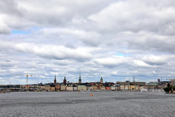 Stockholm Zweden Stadsgezicht Vanuit Haven — Stockfoto