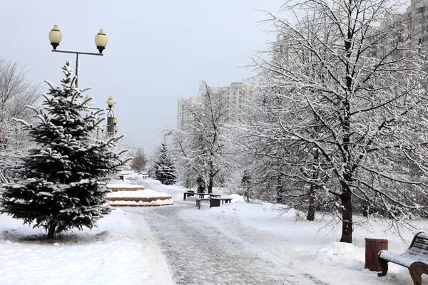 Winter in Moskau, Russland — Stockfoto