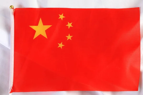 Zblízka Čína vlajky — Stock fotografie