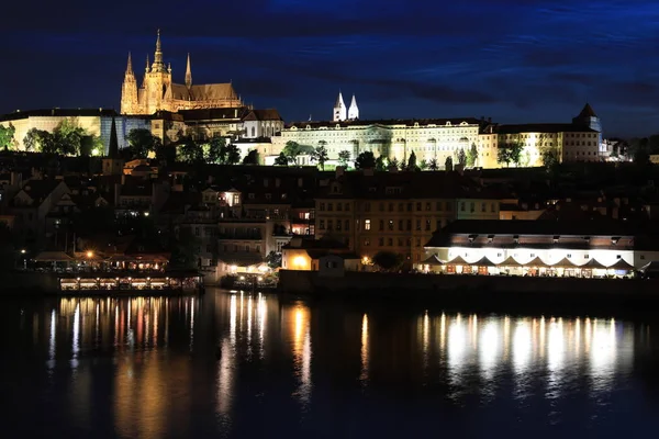 Classic Prague - night view to old buildings and street ,  Czech — Stock Photo, Image