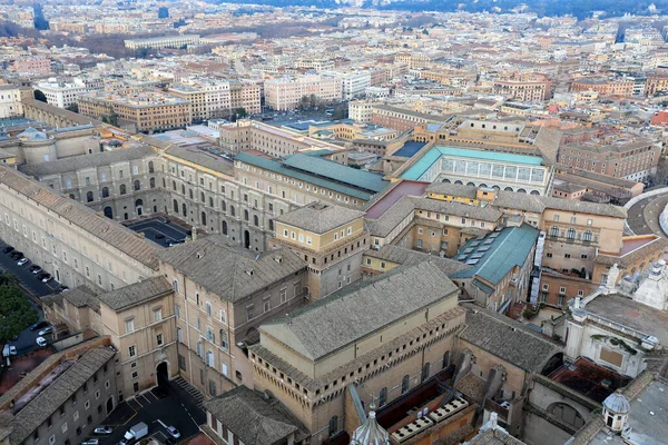 Αεροφωτογραφία Των Παλαιών Κτιρίων Οροφής Και Του Δρόμου Στη Ρώμη — Φωτογραφία Αρχείου