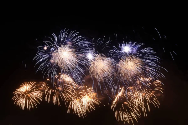 Feriados Fogos Artifício Céu Noturno — Fotografia de Stock